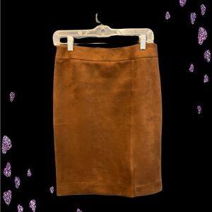 Ann Taylor Factory Tan Suede Skirt